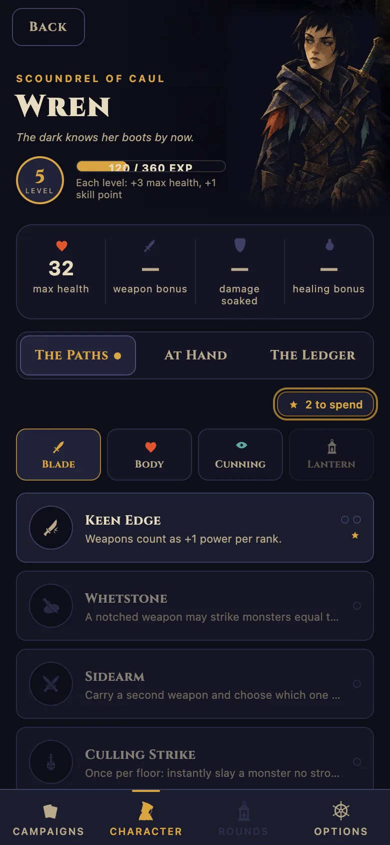 Blade, Body, Cunning — the paths