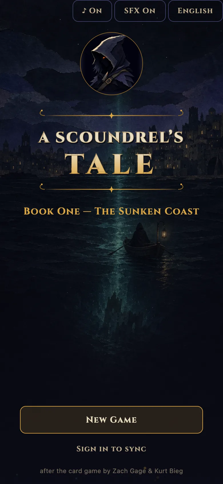 The title screen